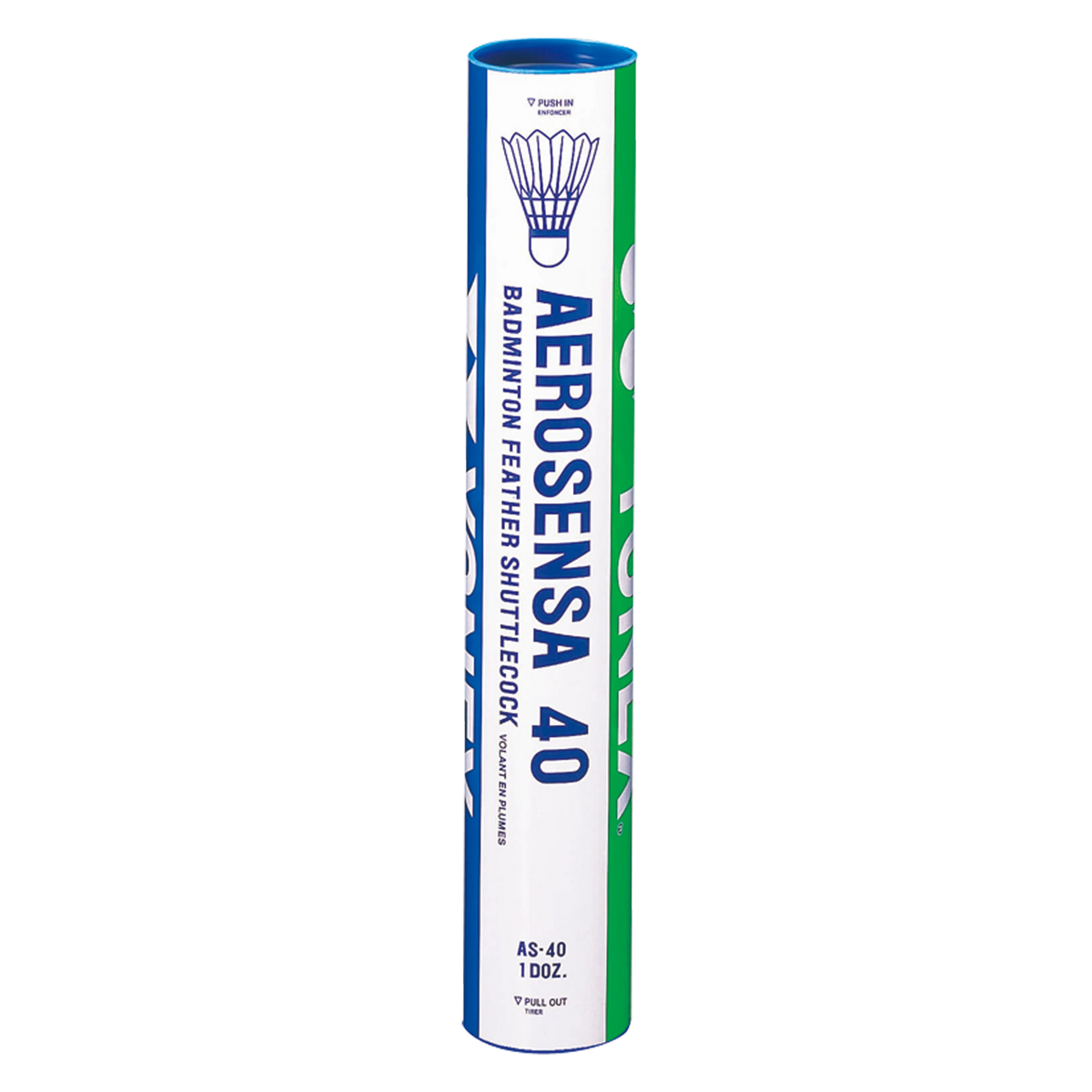 Yonex Aerosensa 40 AS-40 Goose Feather Shuttlecocks - 1 tube 12 pcs - Ống Cầu Lông Yonex AS-40