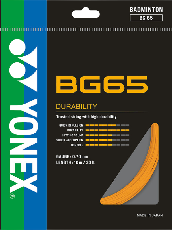 Yonex BG65 Badminton String - 10m Pack