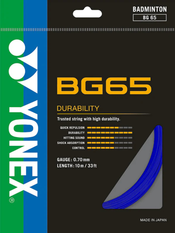 Yonex BG65 Badminton String - 10m Pack