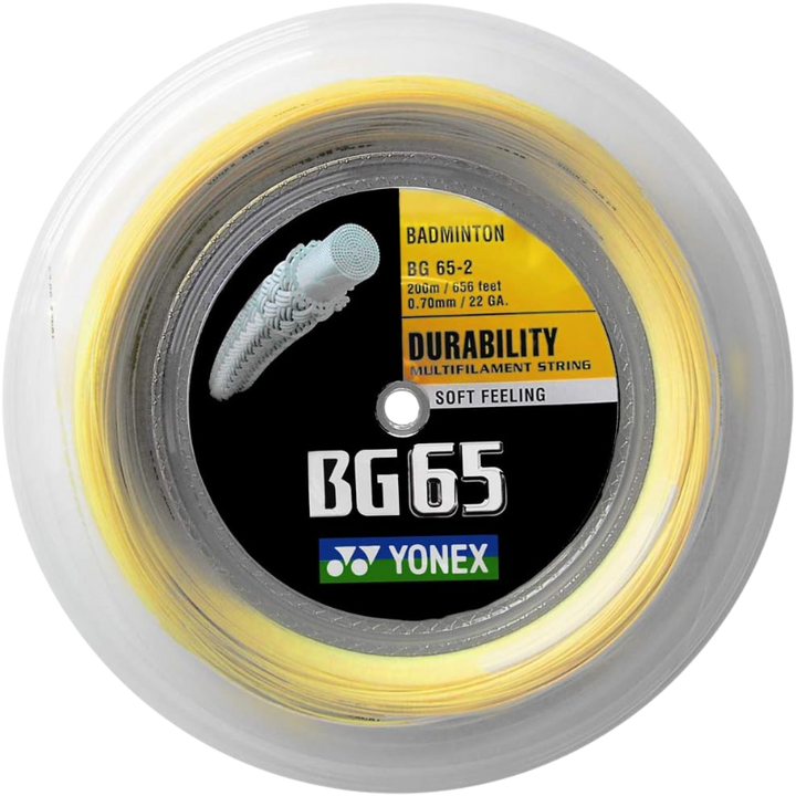 Yonex BG65 Badminton String - 200m Reel