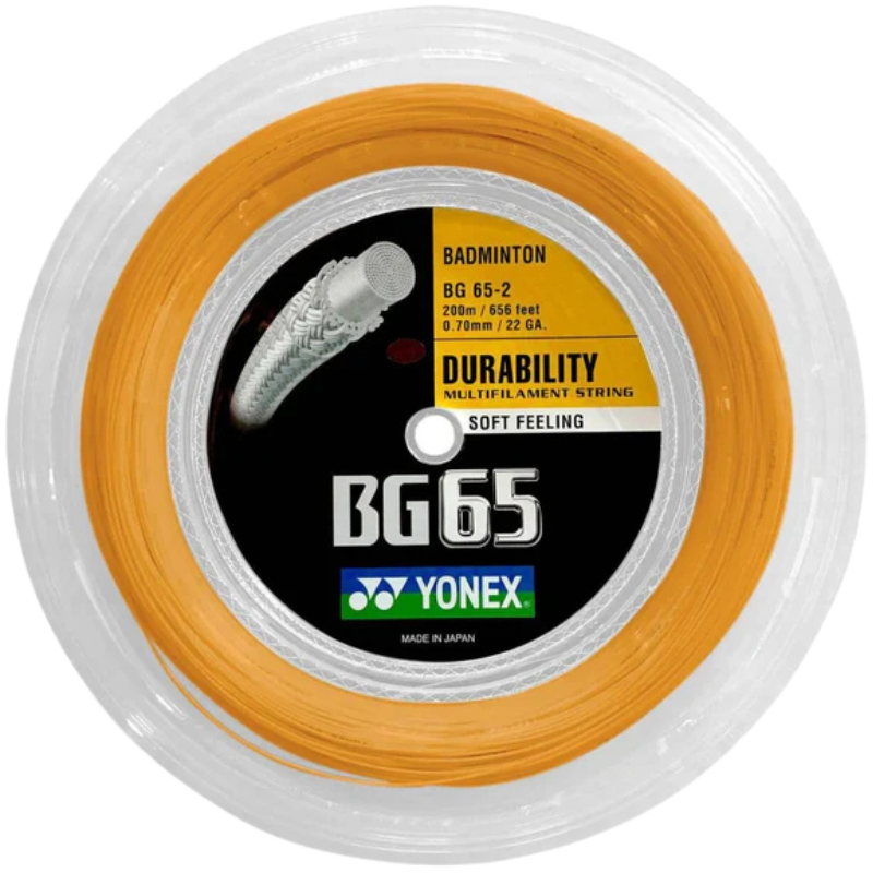 Corde de badminton Yonex BG65 - Bobine de 200 m