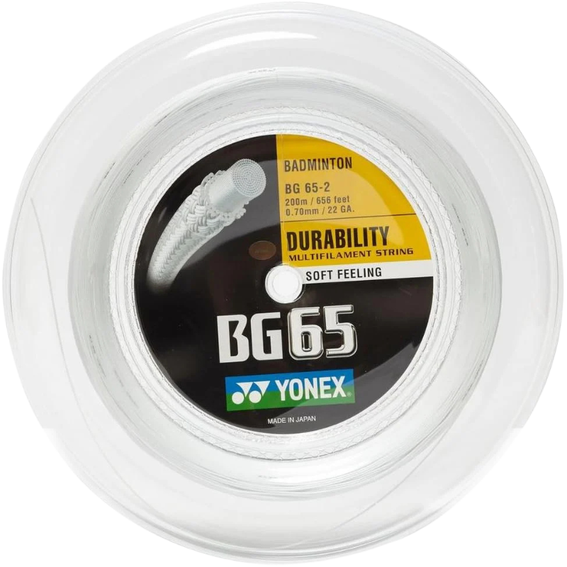 Corde de badminton Yonex BG65 - Bobine de 200 m