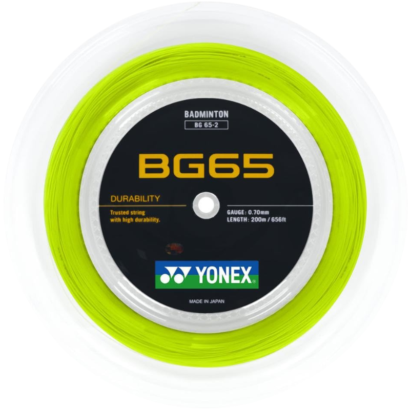 Corde de badminton Yonex BG65 - Bobine de 200 m