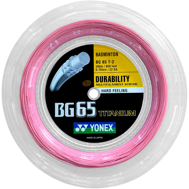 Yonex BG65 TITANIUM Badminton String - 200m Reel