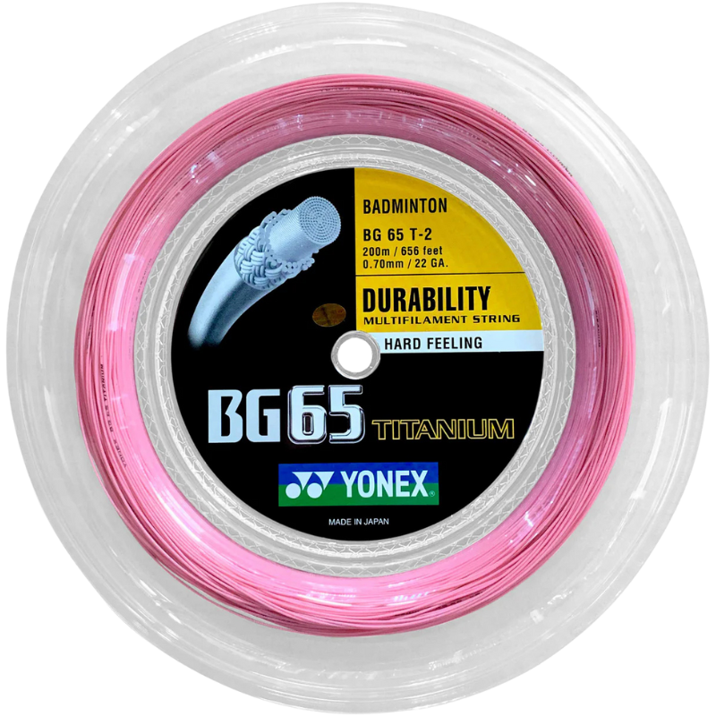 Corde de badminton Yonex BG65 TITANIUM - Bobine de 200 m