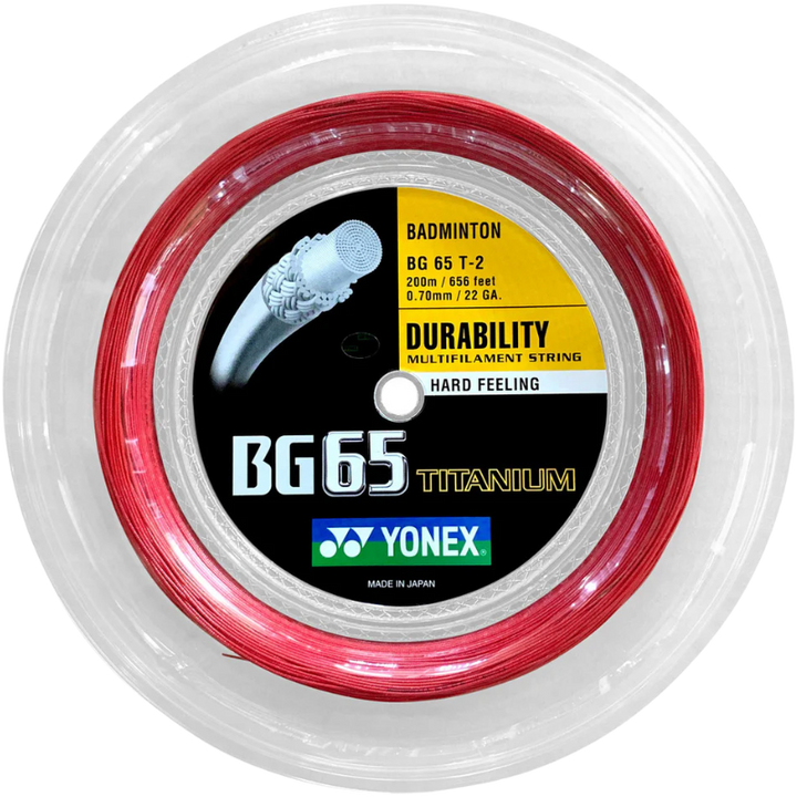 Yonex BG65 TITANIUM Badminton String - 200m Reel