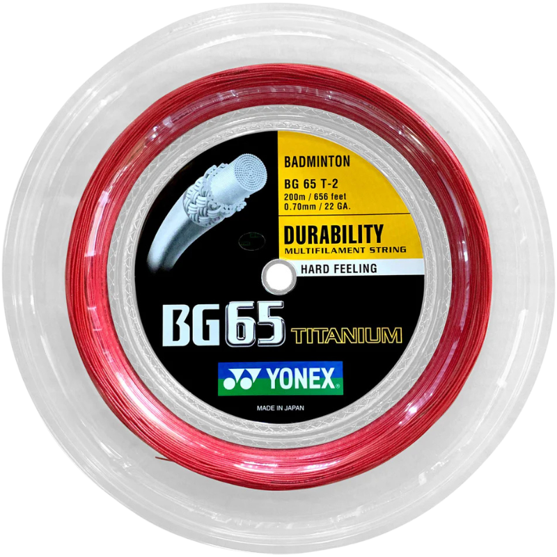 Corde de badminton Yonex BG65 TITANIUM - Bobine de 200 m