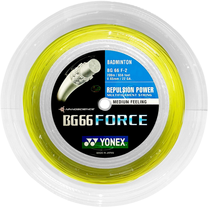 Cordage de badminton Yonex BG66 Force - Bobine de 200m