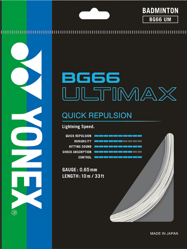 Yonex BG66 Ultimax Badminton String - 10m Pack