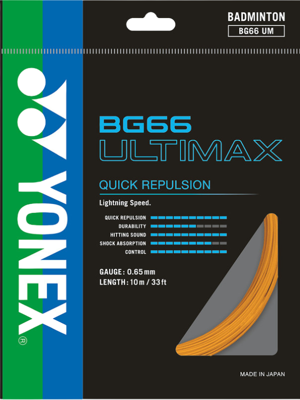 Yonex BG66 Ultimax Badminton String - 10m Pack
