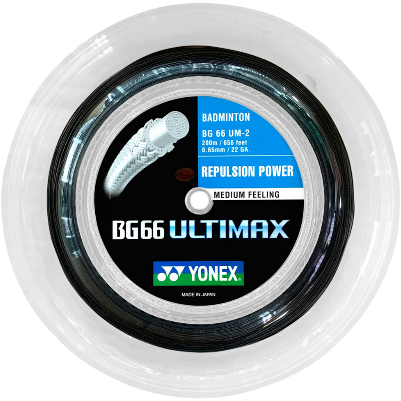 Cordage de badminton Yonex BG66 Ultimax - Bobine de 200m