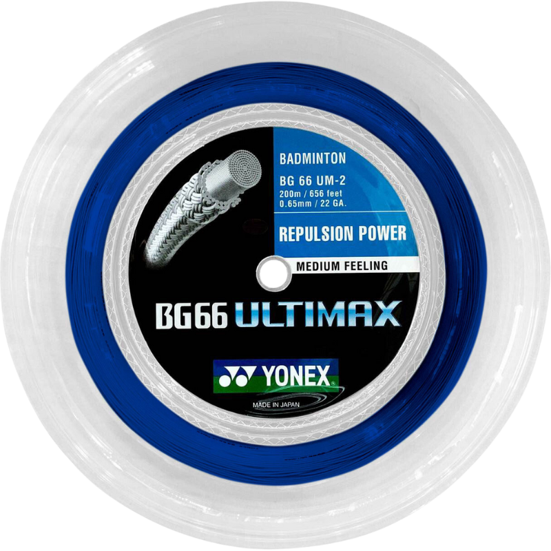 Cordage de badminton Yonex BG66 Ultimax - Bobine de 200m