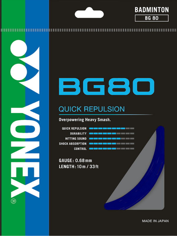 Yonex BG80 Badminton String - 10m Pack