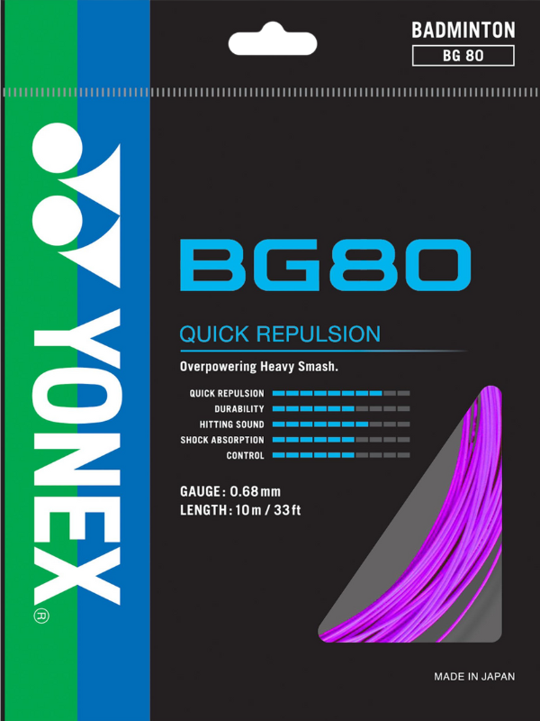 Yonex BG80 Badminton String - 10m Pack