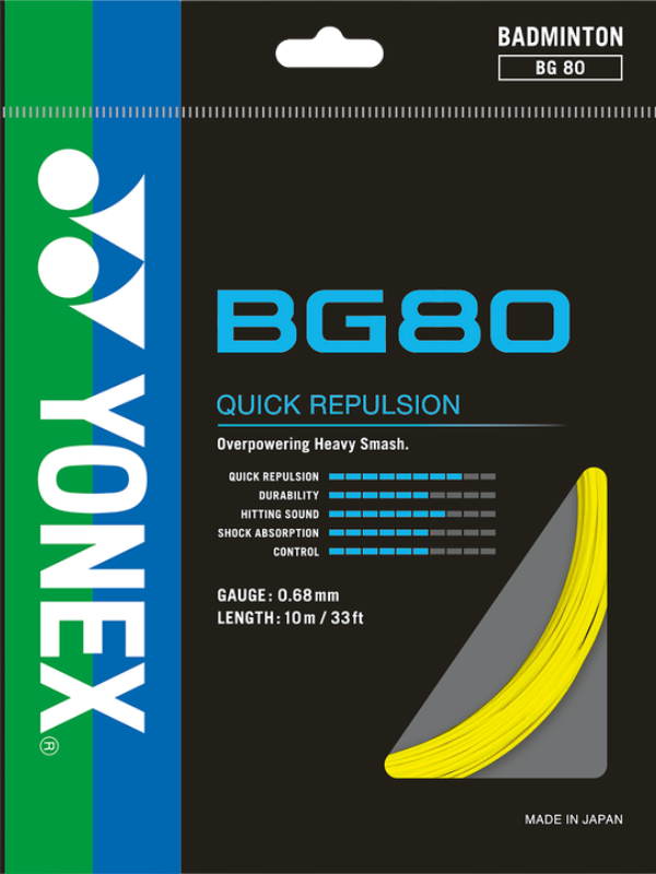 Yonex BG80 Badminton String - 10m Pack