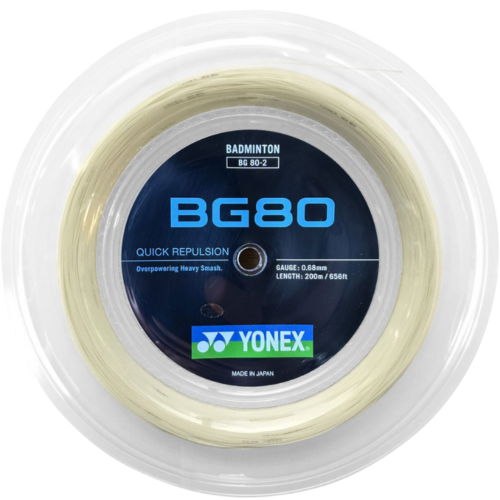 Yonex BG80 Badminton String - 200m Reel