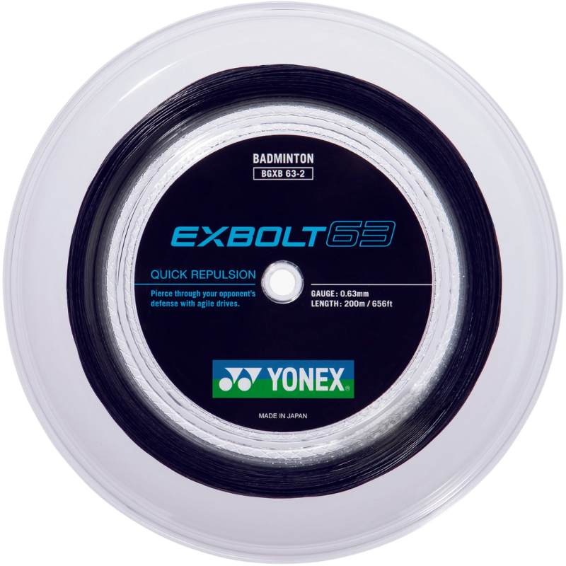 Yonex EXBOLT 63 Badminton String - 200m Reel – T Sport
