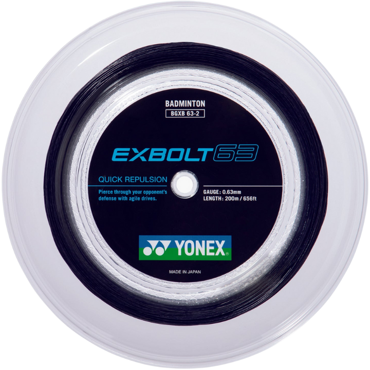 Yonex EXBOLT 63 Badminton String - 200m Reel