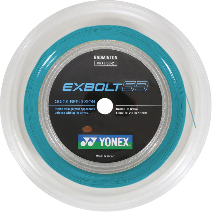 Yonex EXBOLT 63 Badminton String - 200m Reel