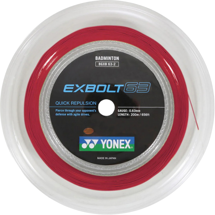 Yonex EXBOLT 63 Badminton String - 200m Reel