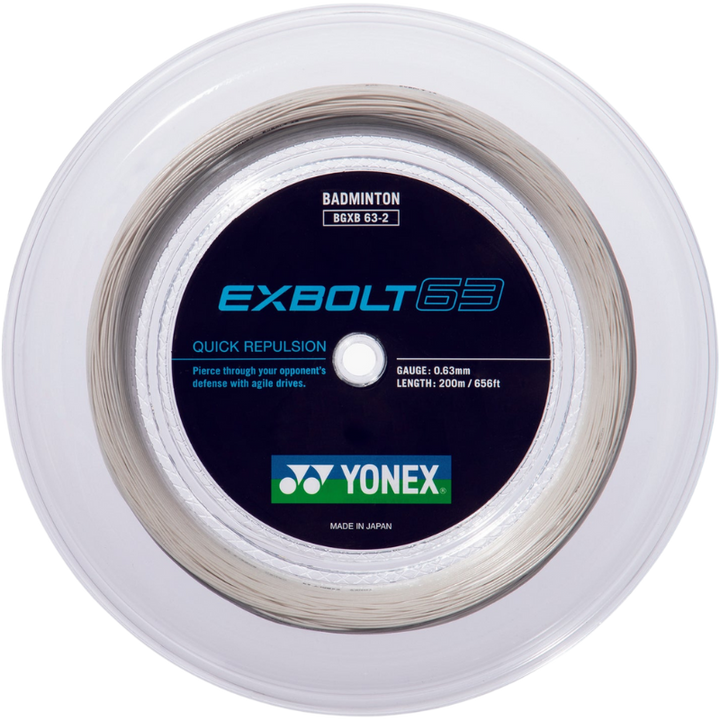 Yonex EXBOLT 63 Badminton String - 200m Reel
