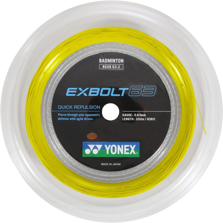 Yonex EXBOLT 63 Badminton String - 200m Reel