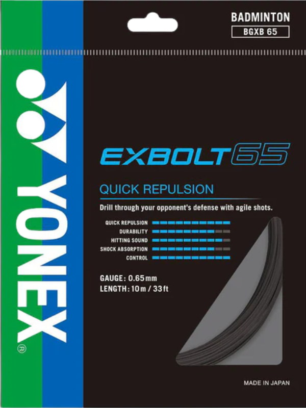 Yonex EXBOLT 65 Badminton String - 10m Pack