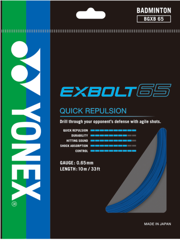 Yonex EXBOLT 65 Badminton String - 10m Pack