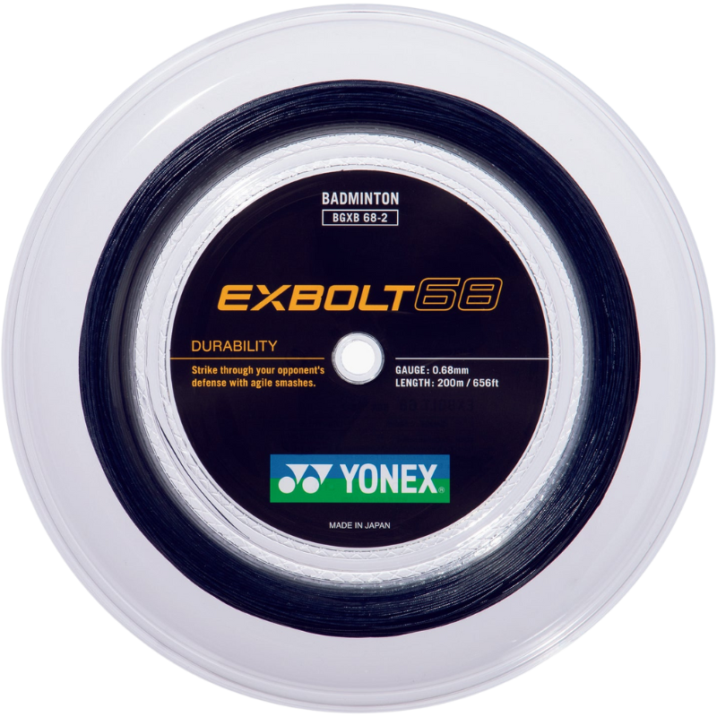 Yonex EXBOLT 68 Badminton String - 200m Reel