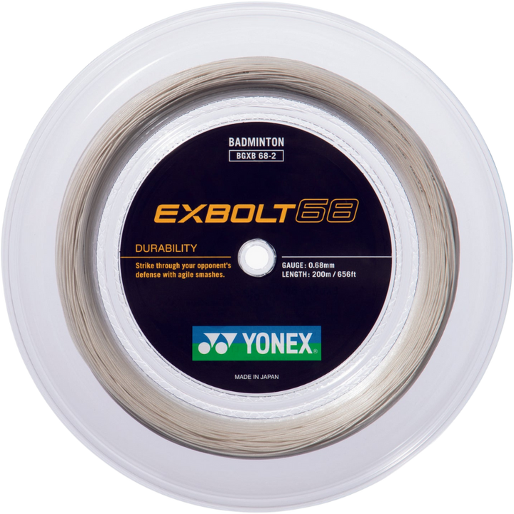 Yonex EXBOLT 68 Badminton String - 200m Reel