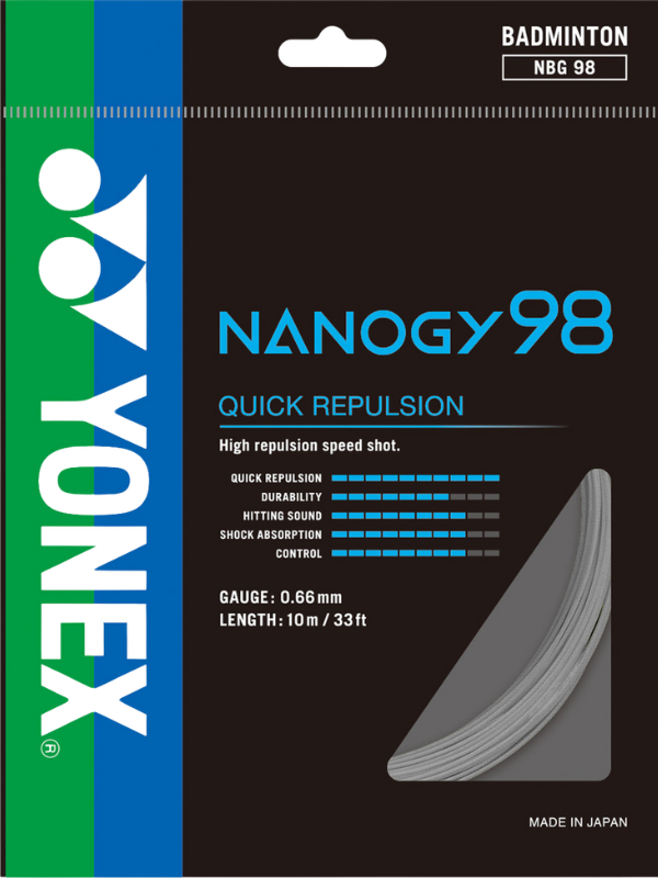Cordage de badminton Yonex NANOGY 98 - Paquet de 10 m