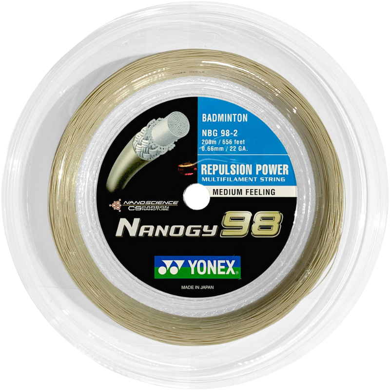 Cordage de badminton Yonex NANOGY 98 - Bobine de 200 m