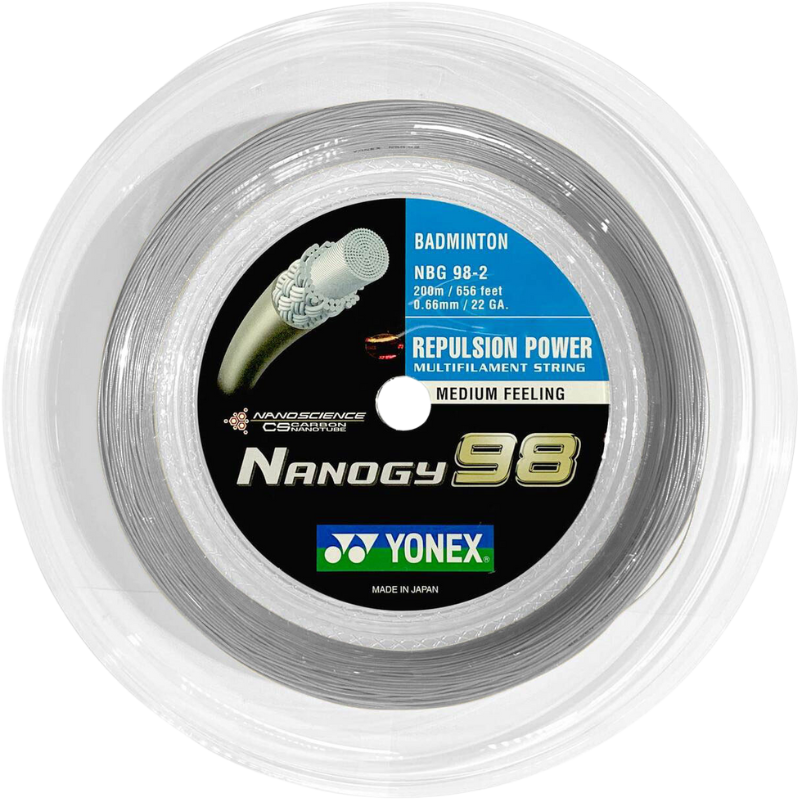 Cordage de badminton Yonex NANOGY 98 - Bobine de 200 m