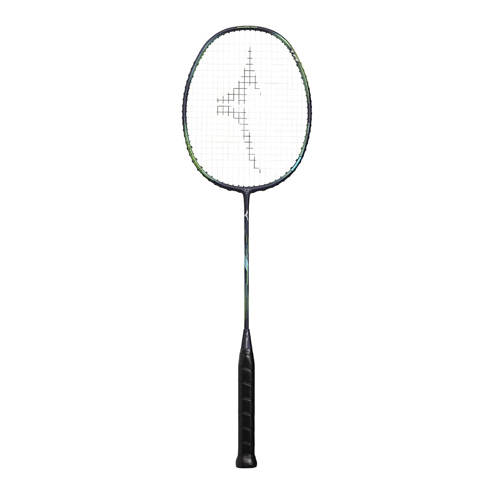 Mizuno Acrospeed 1 Accel Badminton Racket - Black / Metallic Sagebrush Green