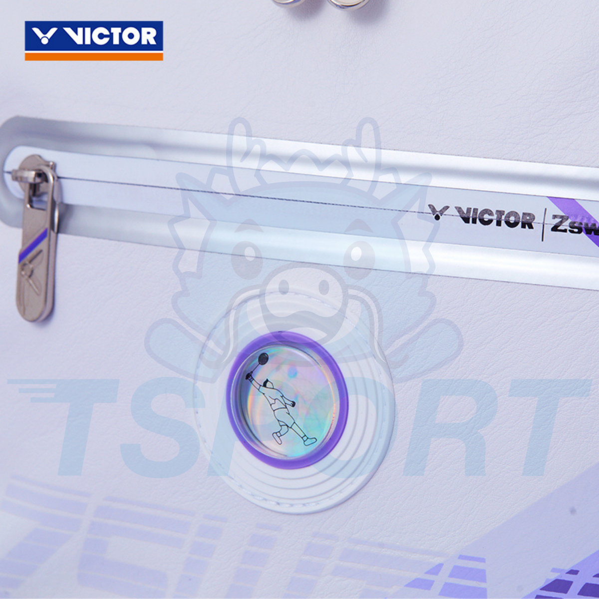 Victor x Zheng Si Wei Collection 2.0 Badminton Backpack BR5080ZSW - White / Pastel Lilac