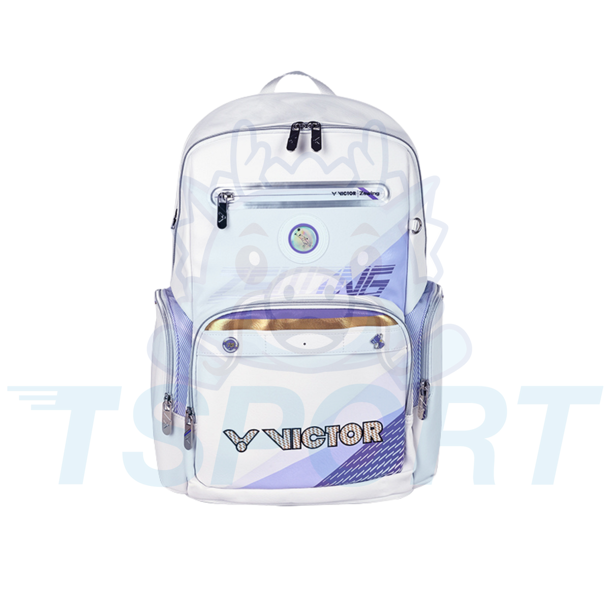 Victor x Zheng Si Wei Collection 2.0 Badminton Backpack BR5080ZSW - White / Pastel Lilac