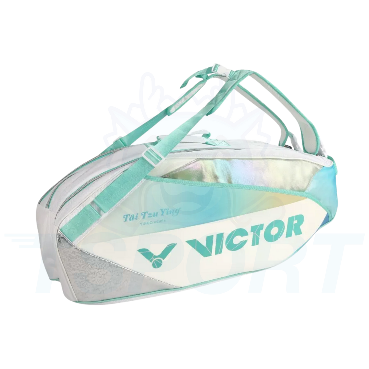 Victor x Tai Tzu Ying Tribute Collection 6-Piece Racket Bag BR5233TT-AR - Bright White / Cockatoo Green / Turquoise