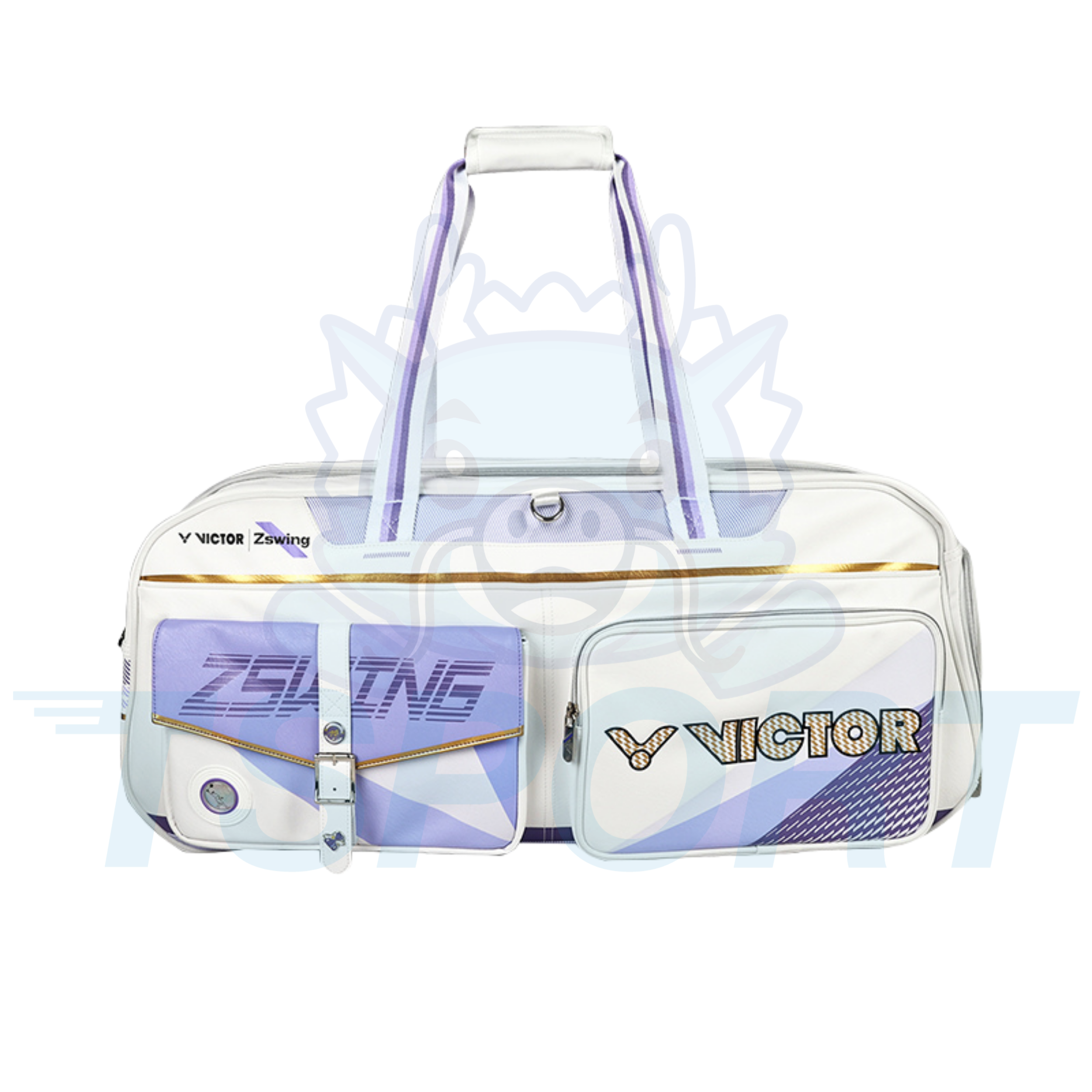 Victor x Zheng Si Wei Collection 2.0 Rectangular Badminton Bags BR5680ZSW - White / Pastel Lilac