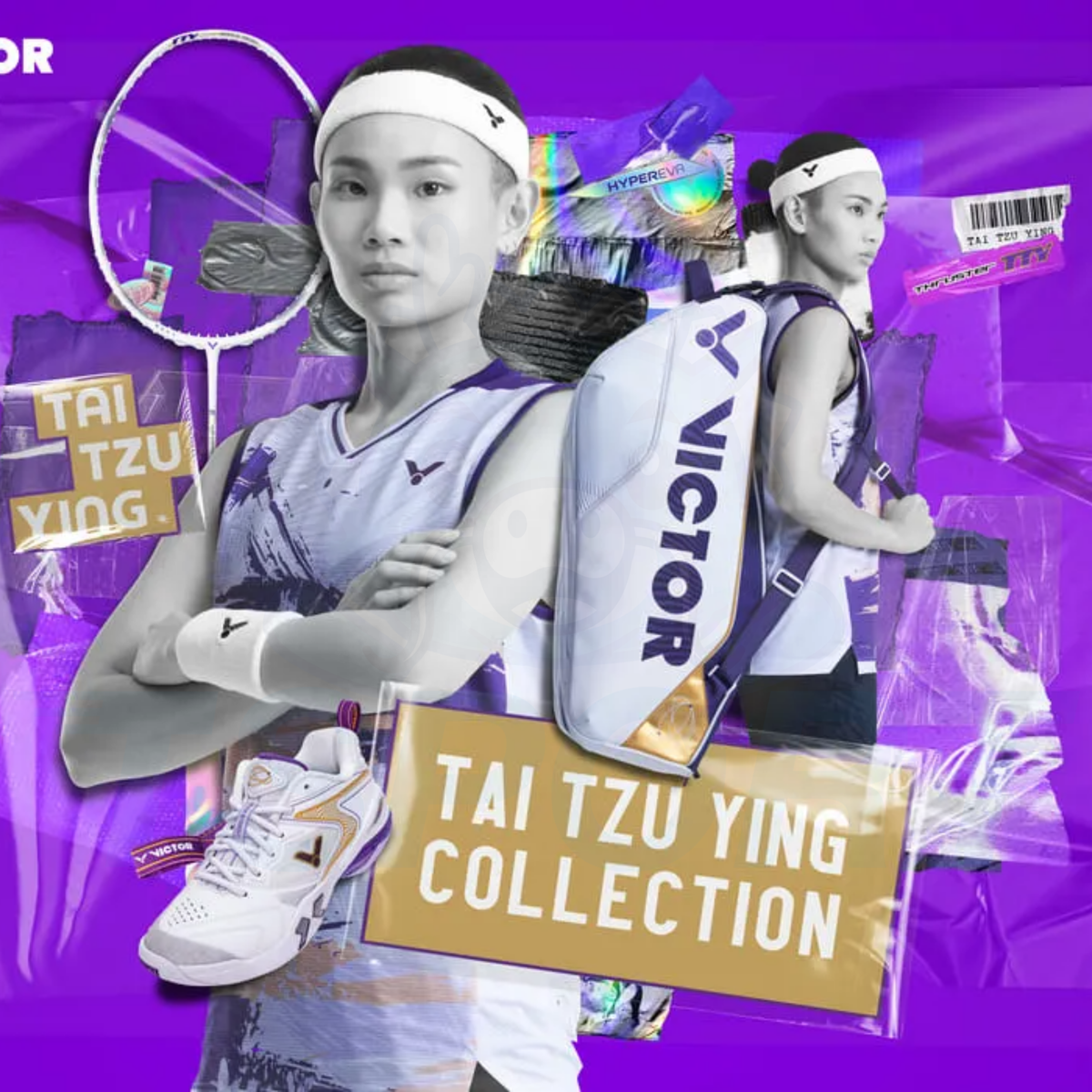 Victor x Tai Tzu Ying Collection Bag BR9213TTY-AJ - Bright White / Medium Purple
