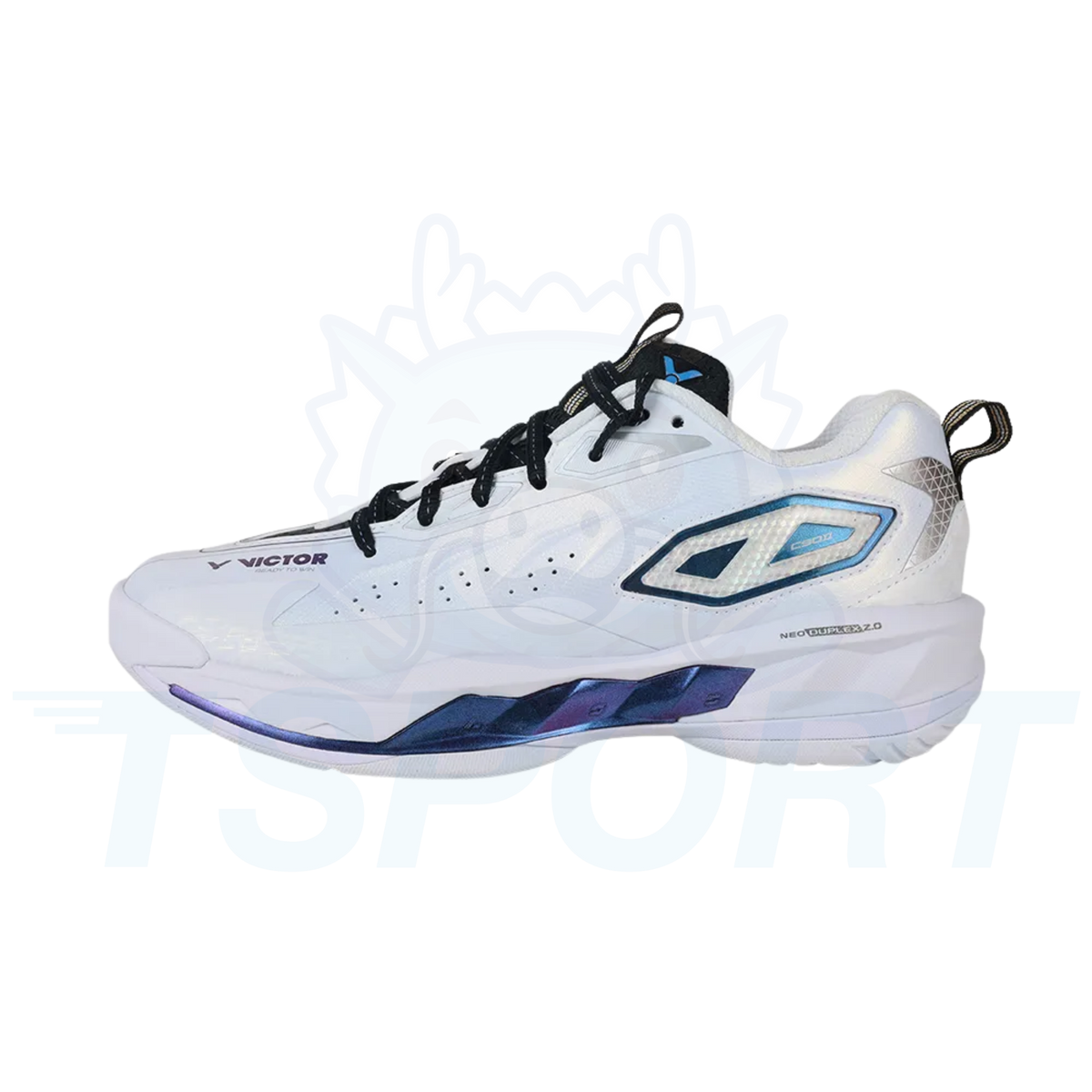 Victor C90II-AC Badminton Shoes - White / Obsidian Glow