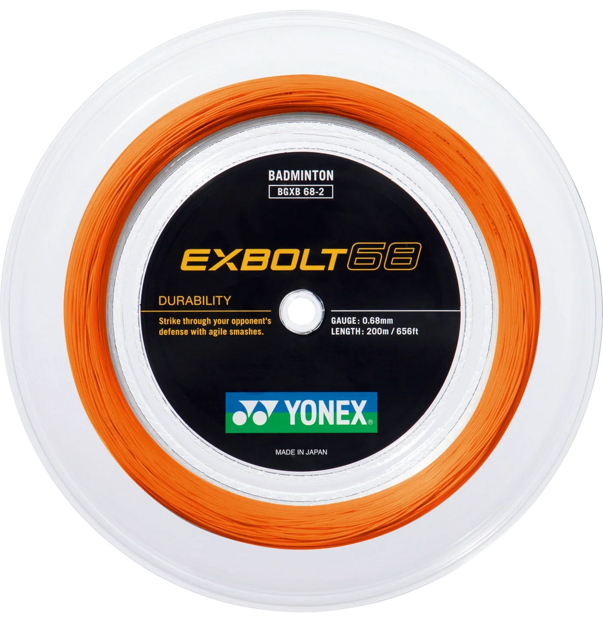 Yonex EXBOLT 68 Badminton String - 200m Reel