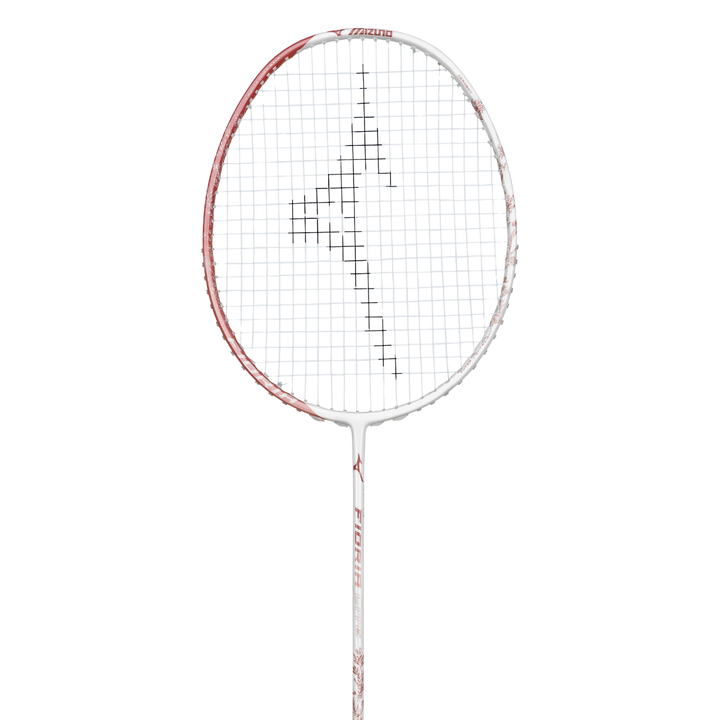 Mizuno Fioria Lite Badminton Racket - Pearl White/Glory Coral