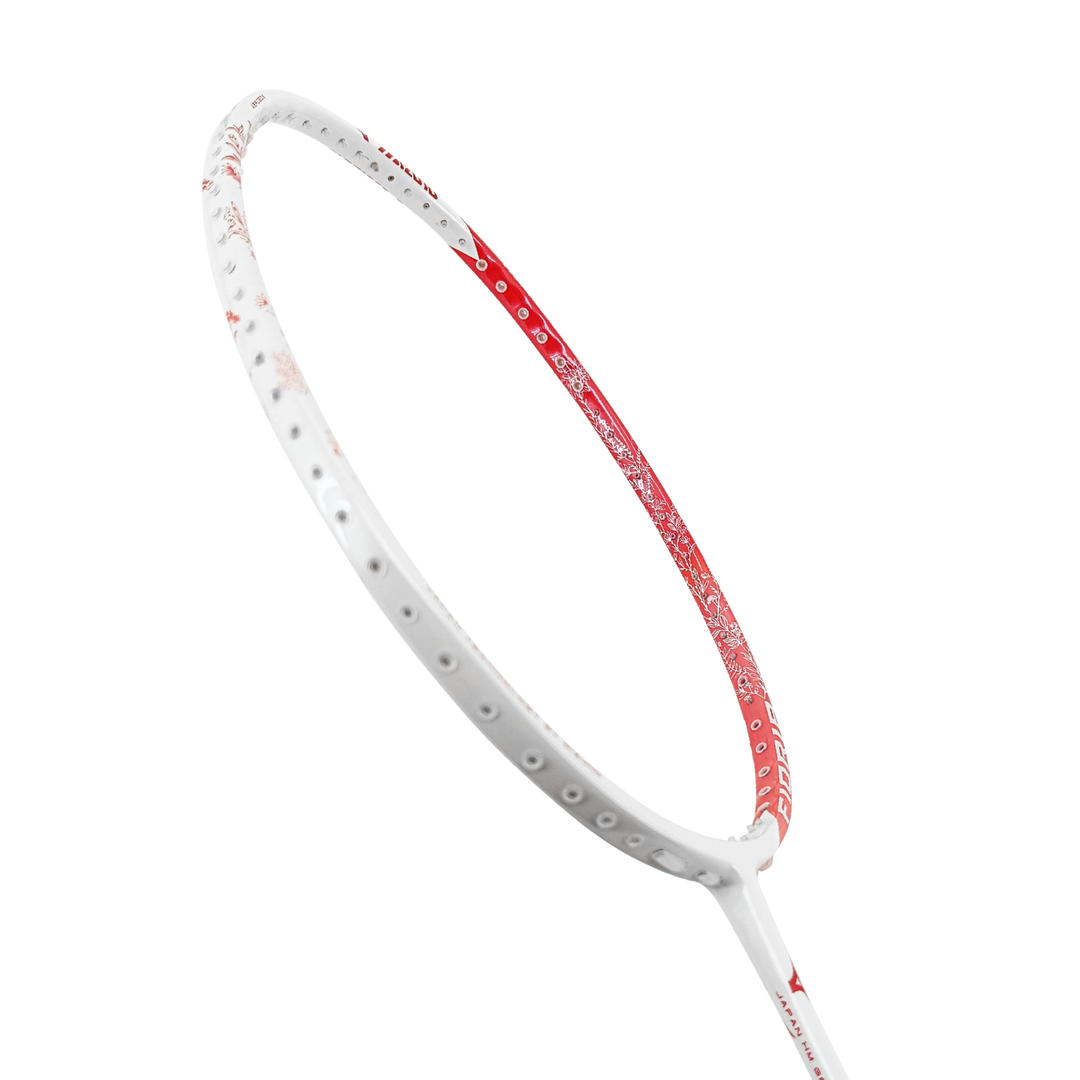 Mizuno Fioria Lite Badminton Racket - Pearl White/Glory Coral