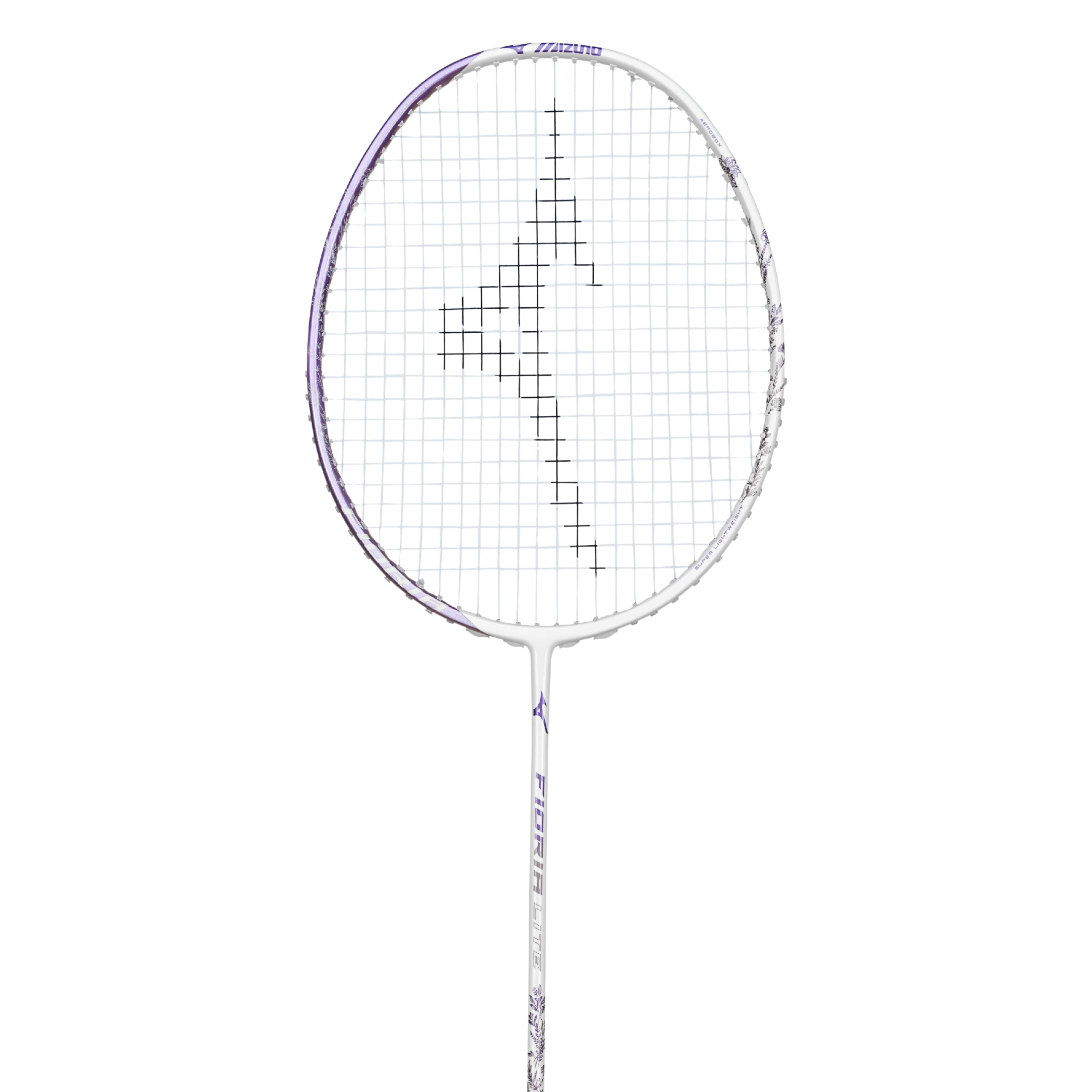 Mizuno Fioria Lite Badminton Racket - Pearl White/Lavender Glow