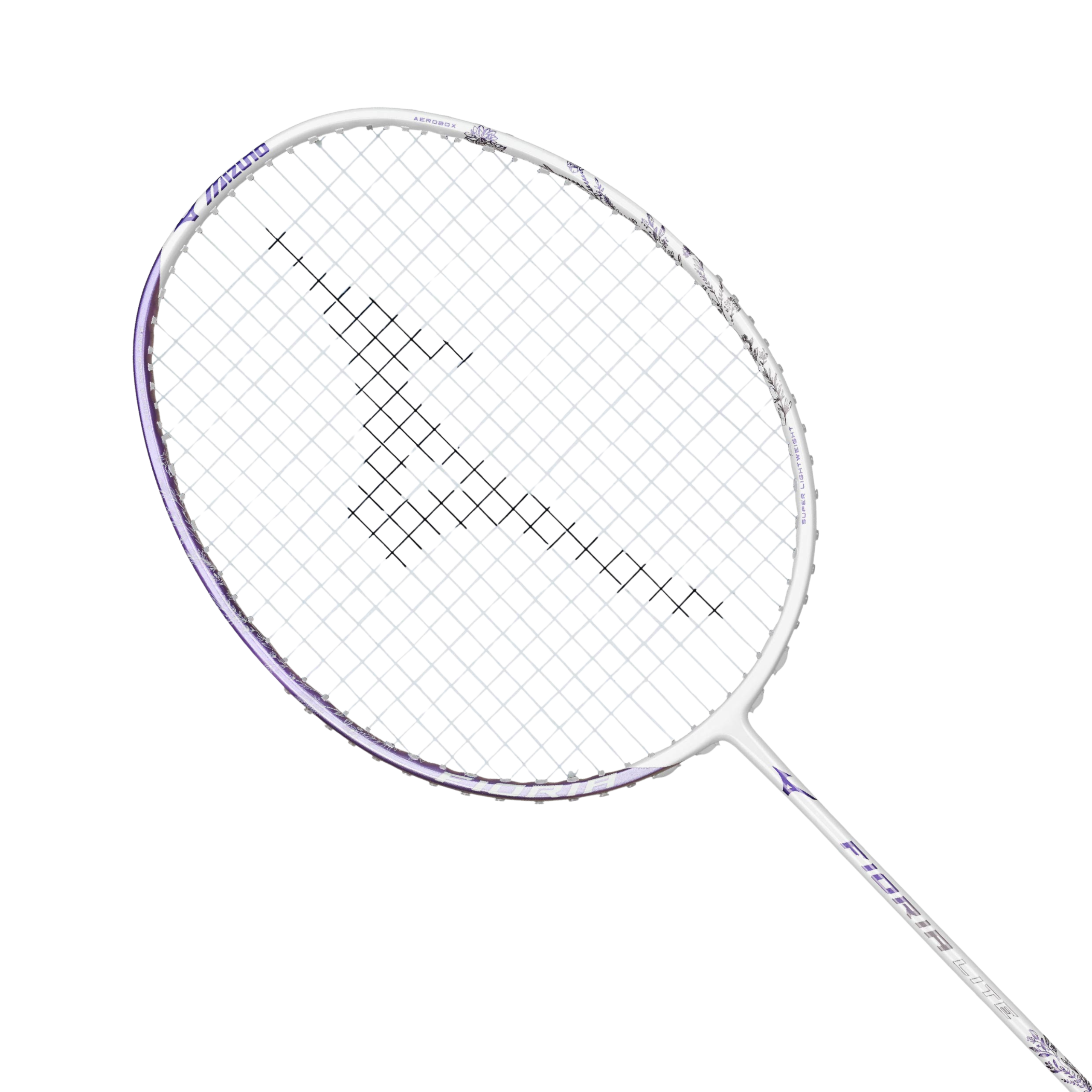 Mizuno Fioria Lite Badminton Racket - Pearl White/Lavender Glow