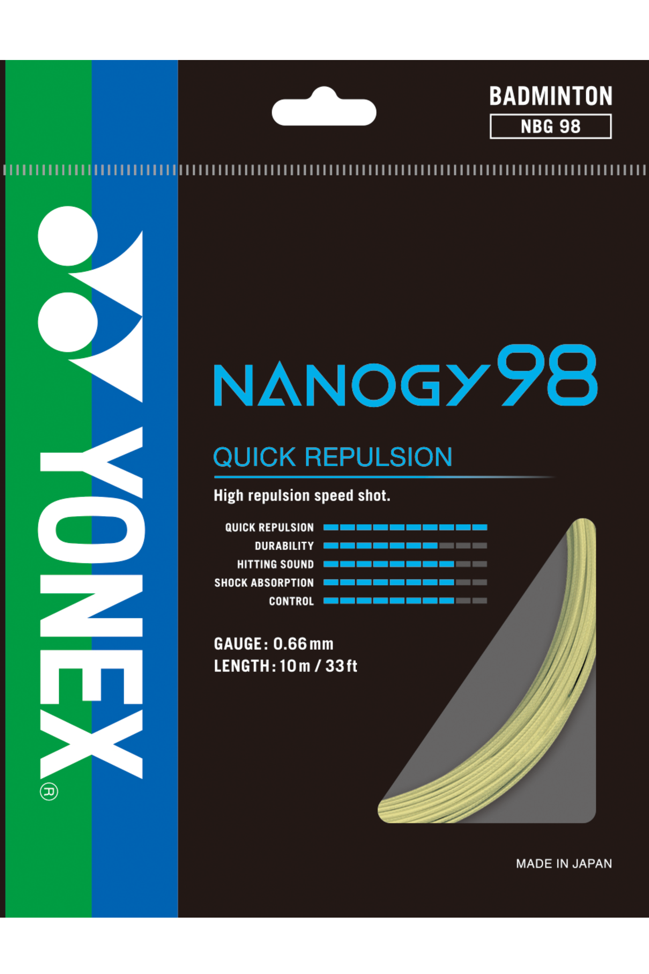 Yonex NANOGY 98 Badminton String - 10m Pack