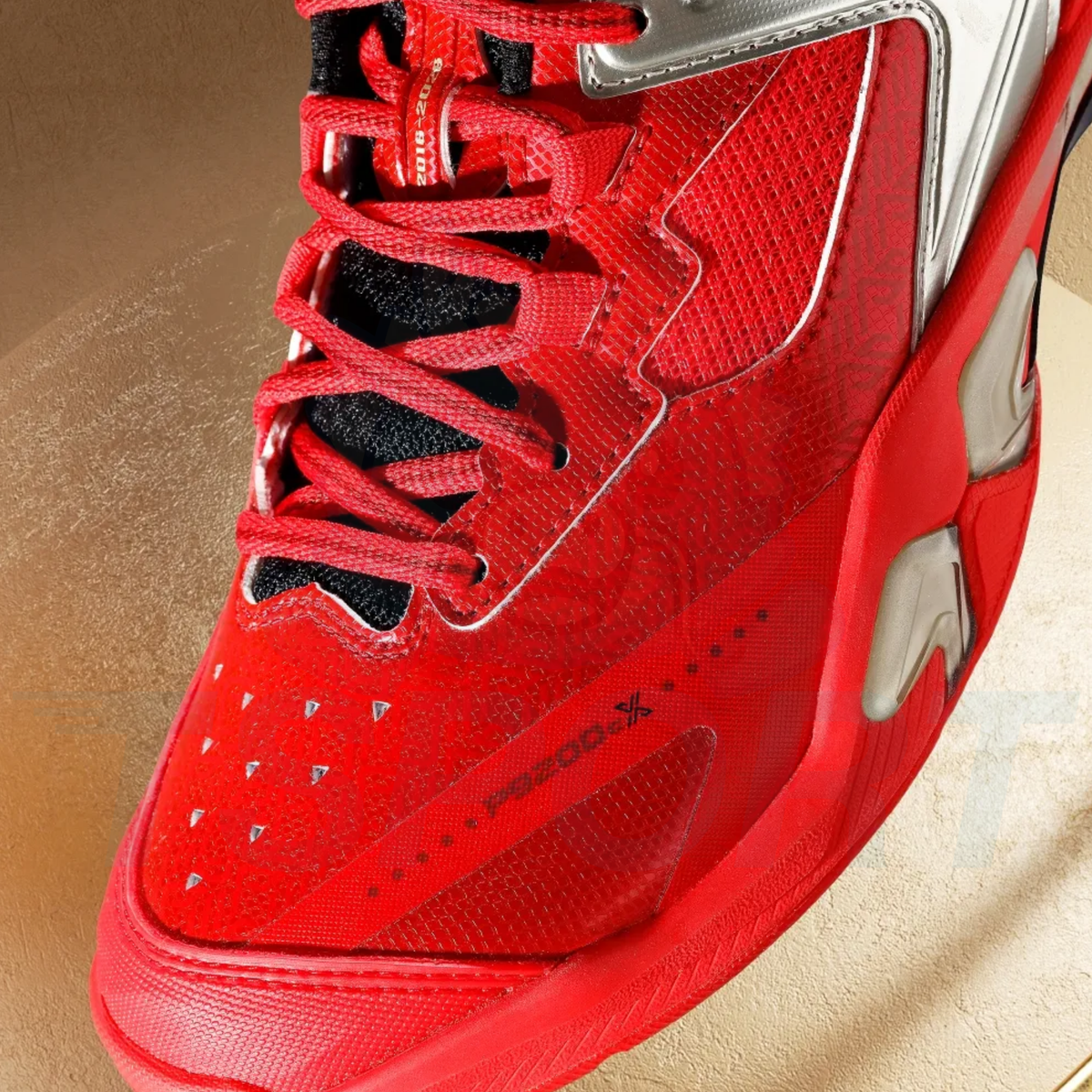 Victor P9200cX-DX Badminton Shoes - High Rish Red / Light Gold