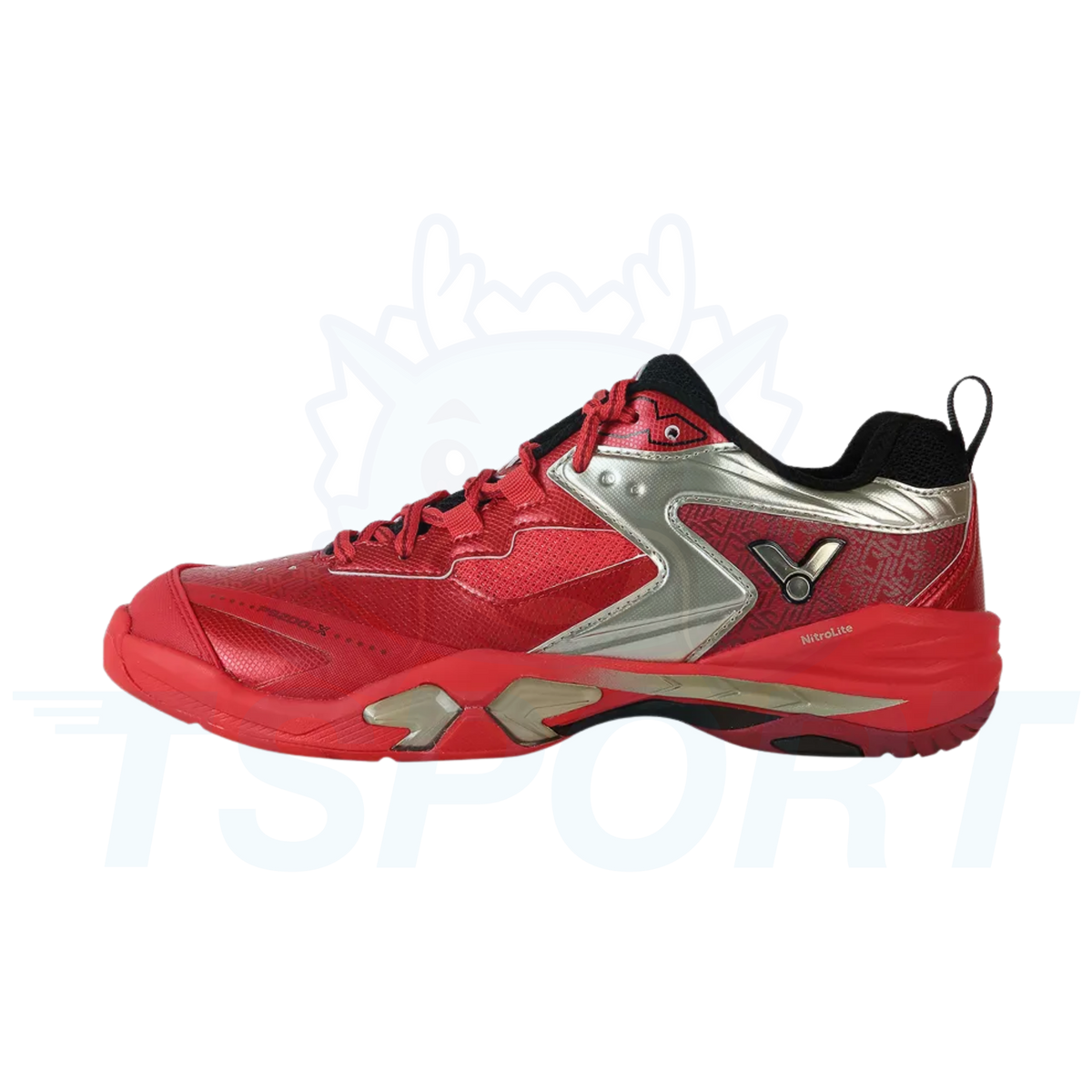 Victor P9200cX-DX Badminton Shoes - High Rish Red / Light Gold