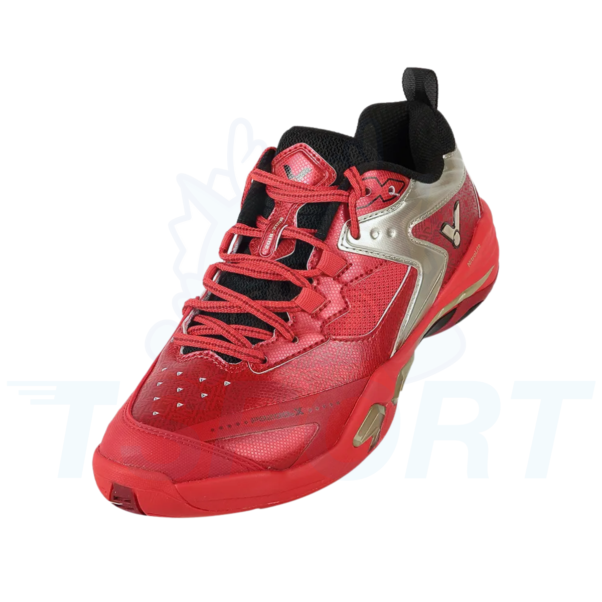 Victor P9200cX-DX Badminton Shoes - High Rish Red / Light Gold