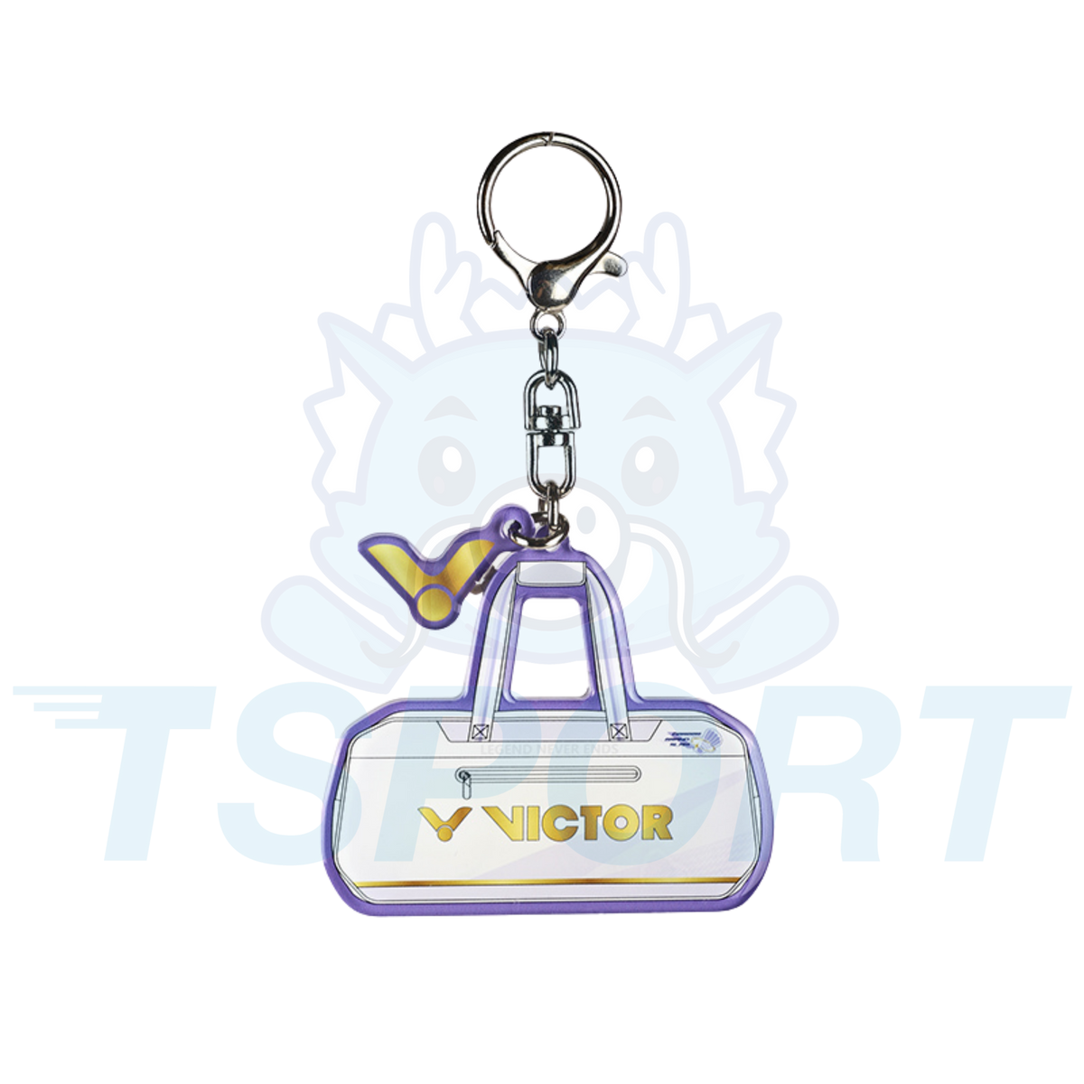 Victor x Zheng Si Wei Collection 2.0 Badminton Bag Charm PG6039ZSW - White / Pastel Lilac